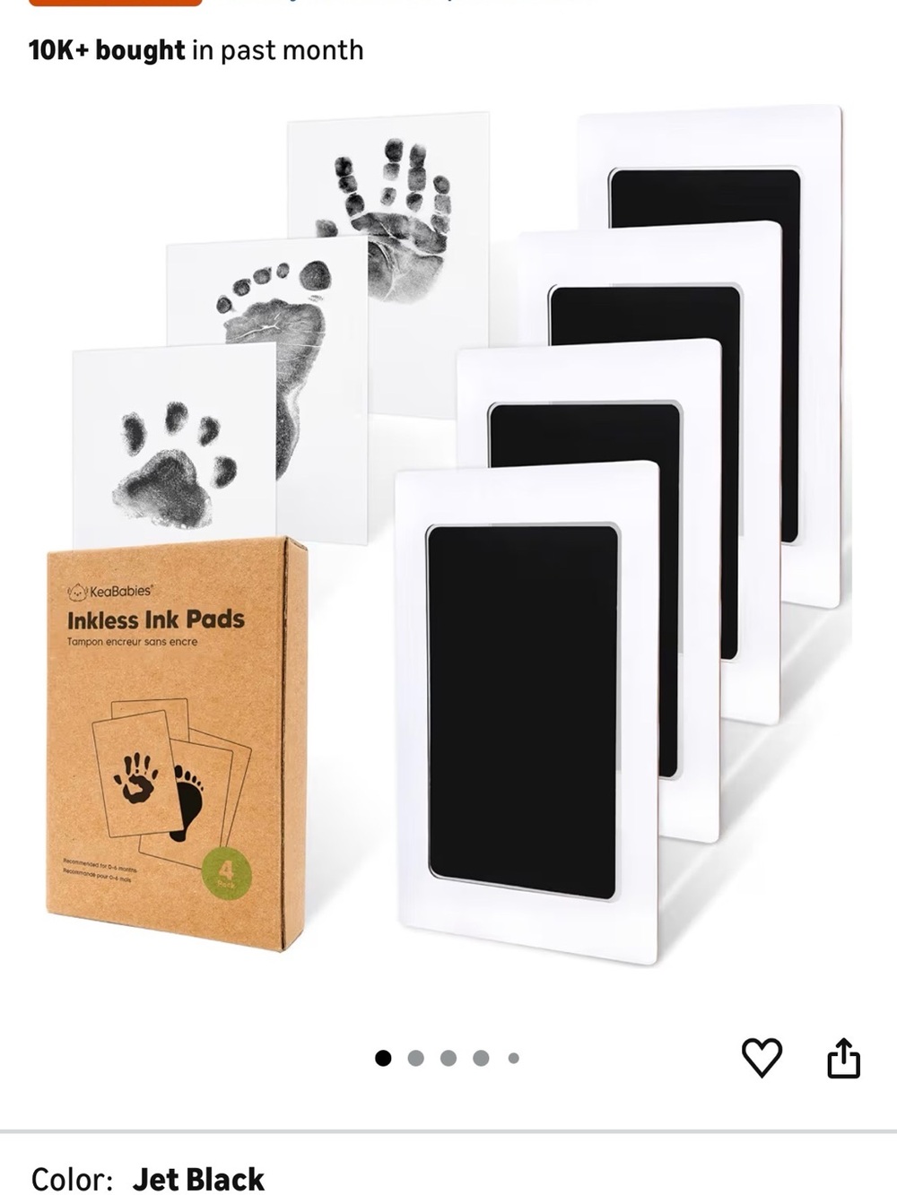 Amazon Jet Black Kids Inkless Print Pad Set